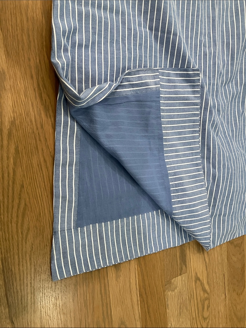 Tuckernuck Women's Blue White Striped Modest Maxi Skirt - Picture 5 of 7